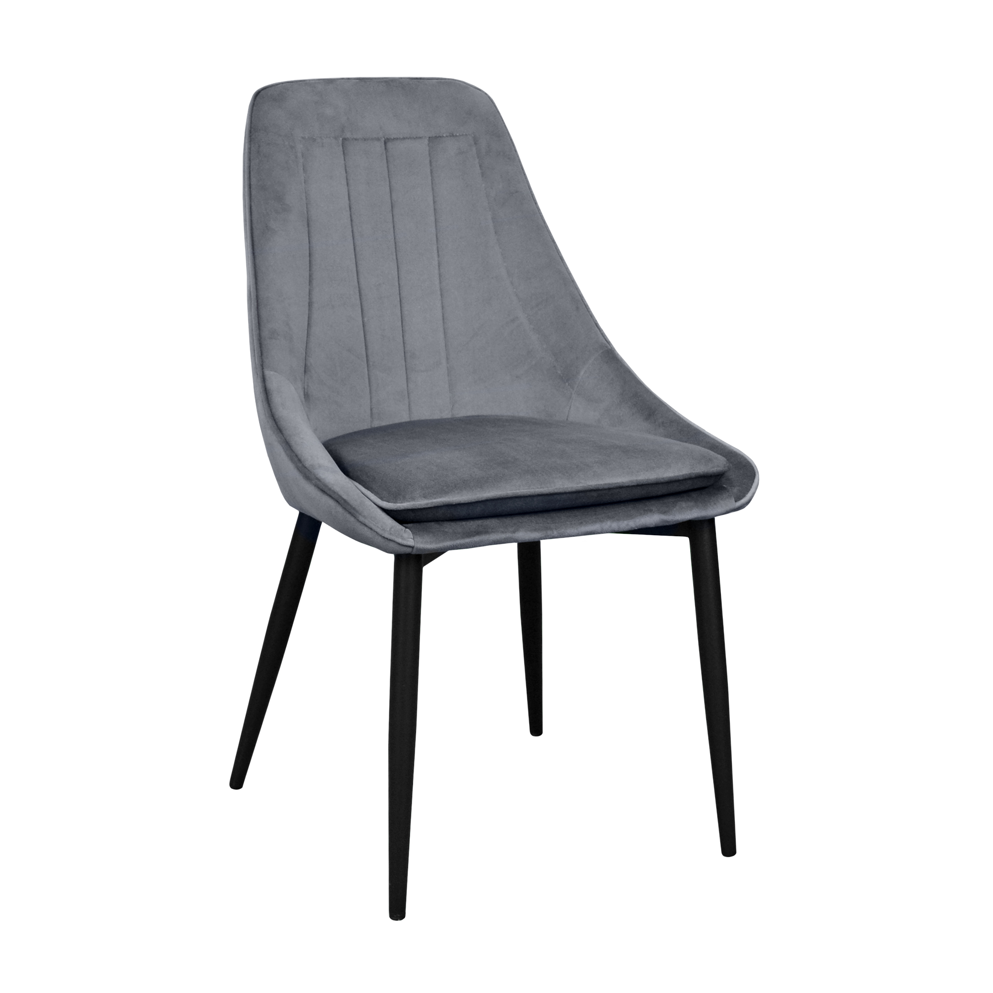 Product Catalog - Florida Velvet Dark Grey Chair HLR21