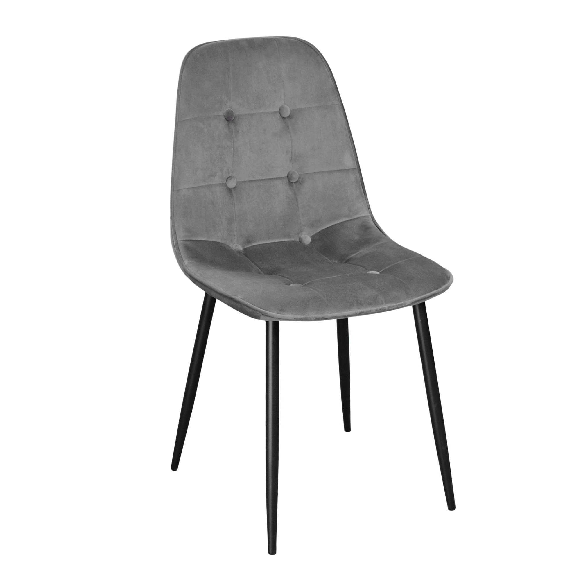 Product Catalog - Chair M-01-3 (Hlr-21) Dark Grey Velvet + Black Legs