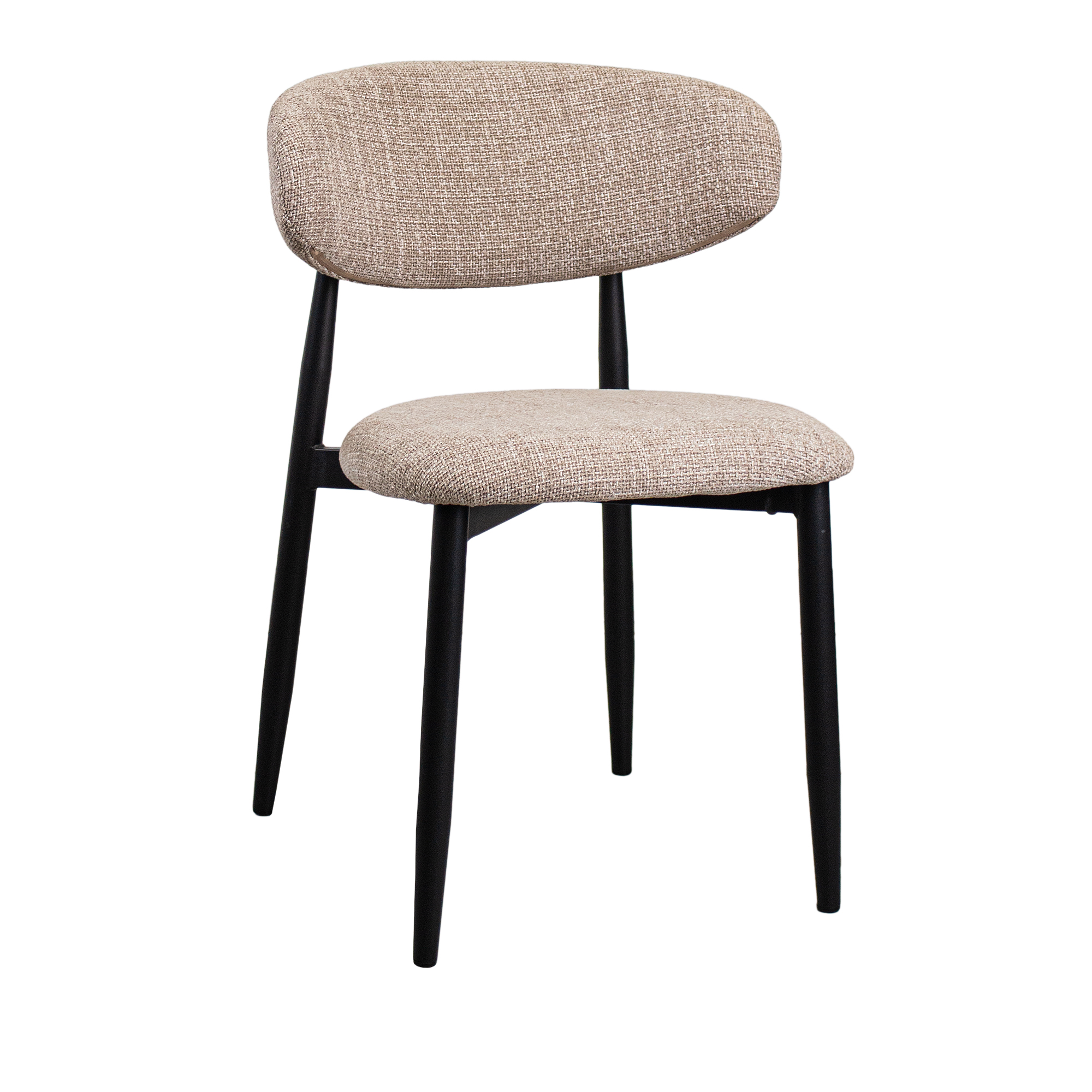 Product Catalog - Meridian Beige Chair with Black Legs