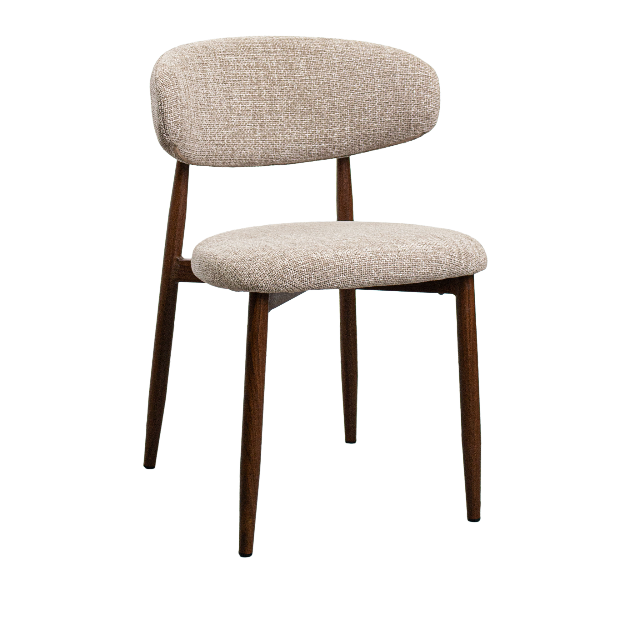 Product Catalog - Meridian Beige Chair + Wooden Legs