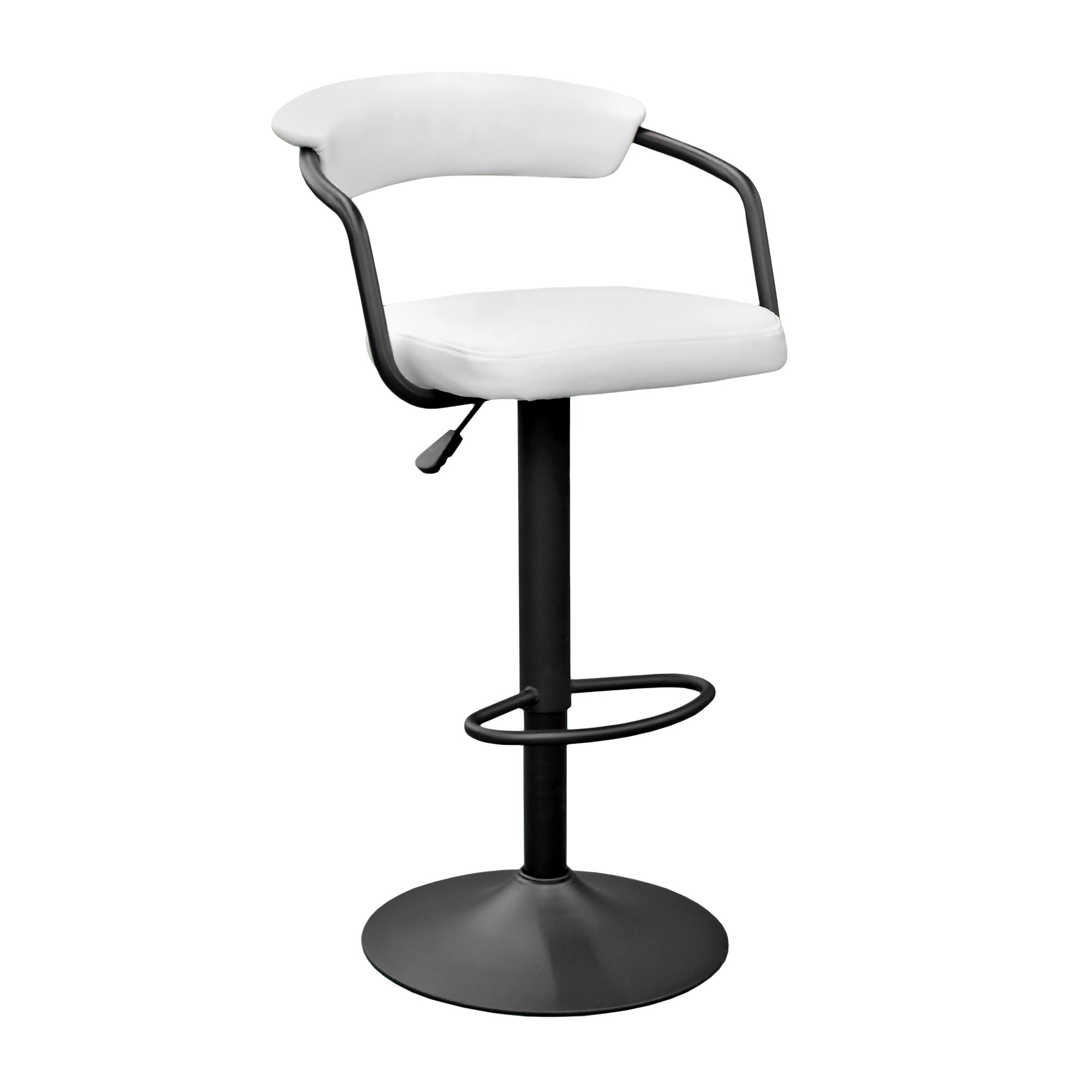 Catalog de produse - Scaun Bar SB-31 WhitePU+Black Leg