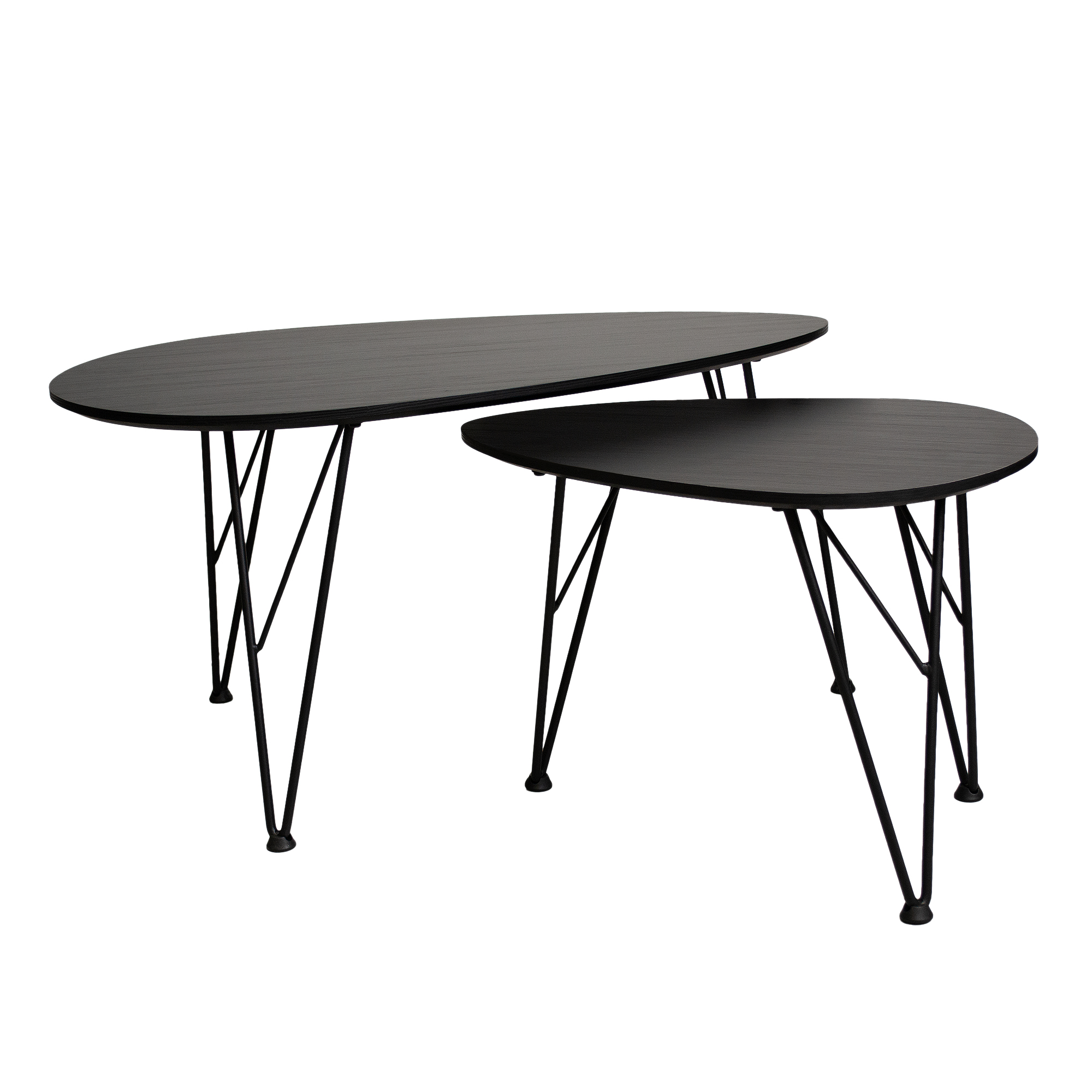 Product Catalog - Anais Black Coffee Table Set CT-2010