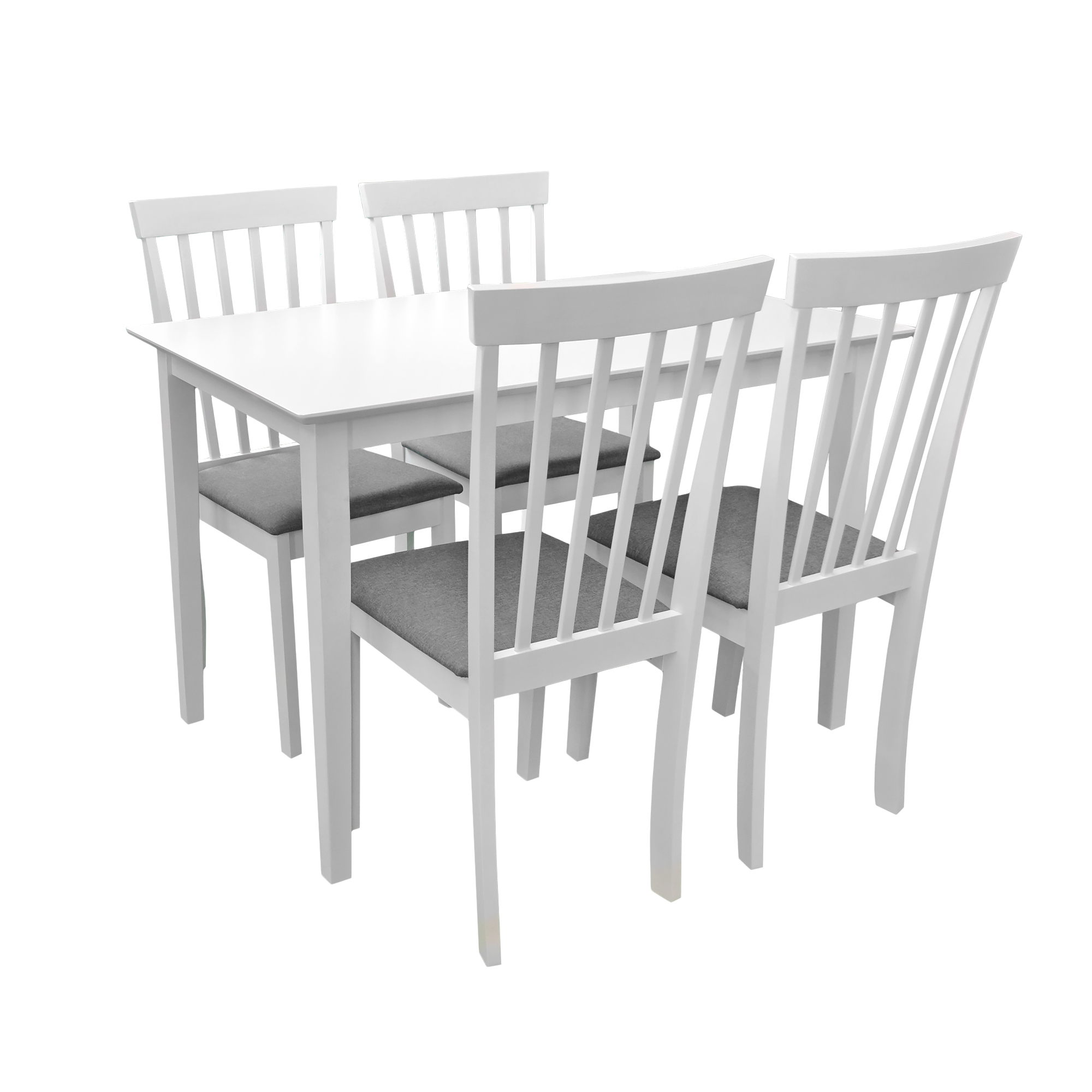 Product Catalog - HOUSTON Table SET + 4 HOUSTON Chairs White