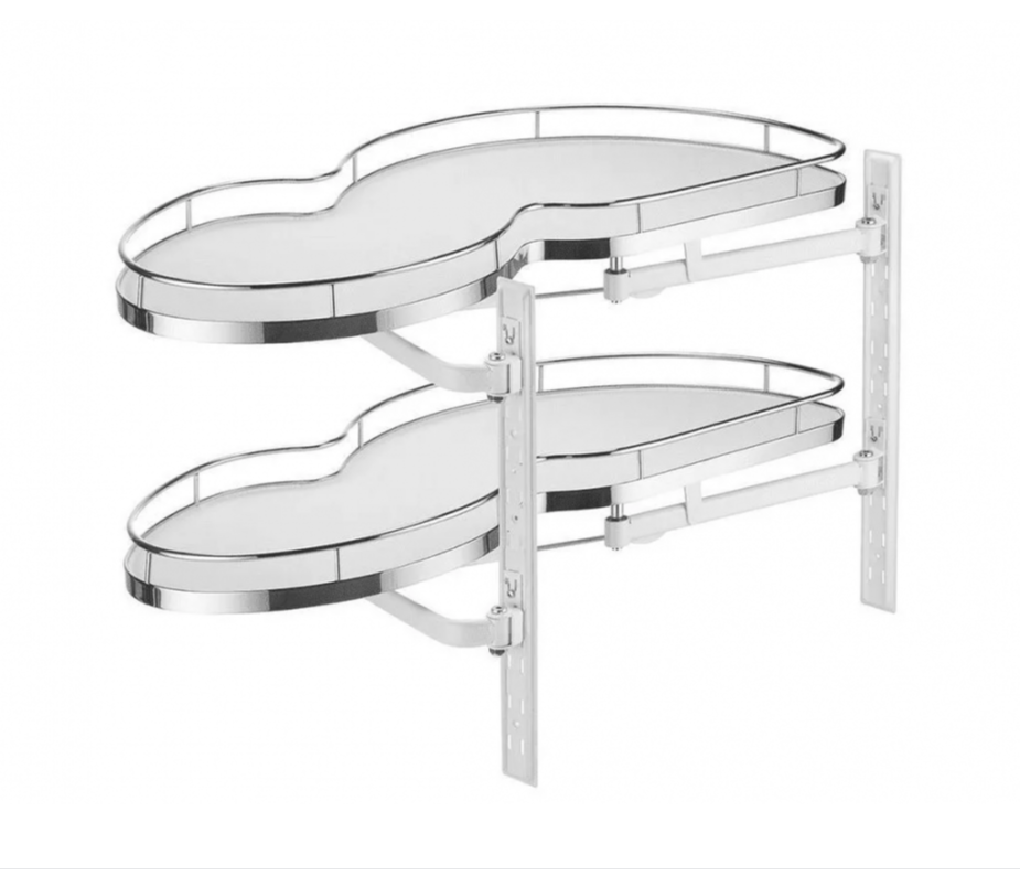 Furniture Hardware - MVM-900R-CROMO MovixPro corner mechanism for kitchen cabinet, 900 mm, with soft-close, right, chrome