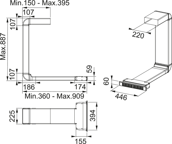 KIT RECIRCULATION 6cm HOB EXTRACTOR FRK [2]