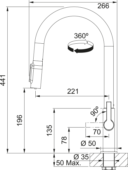 Смеситель Maris Slim Clear Water Душ [7]
