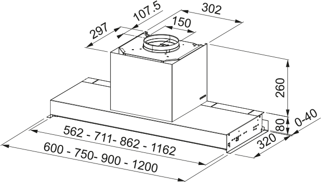 Built-in hood FSTS DRIP-FREE 60 X [7]