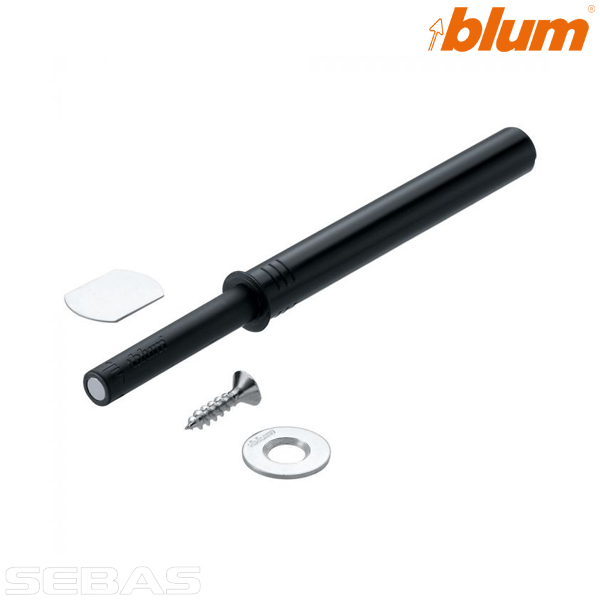 Accesorii uși mobilier - Set TIP-ON pentru uși, versiune lungă, NEGRU. BLUM