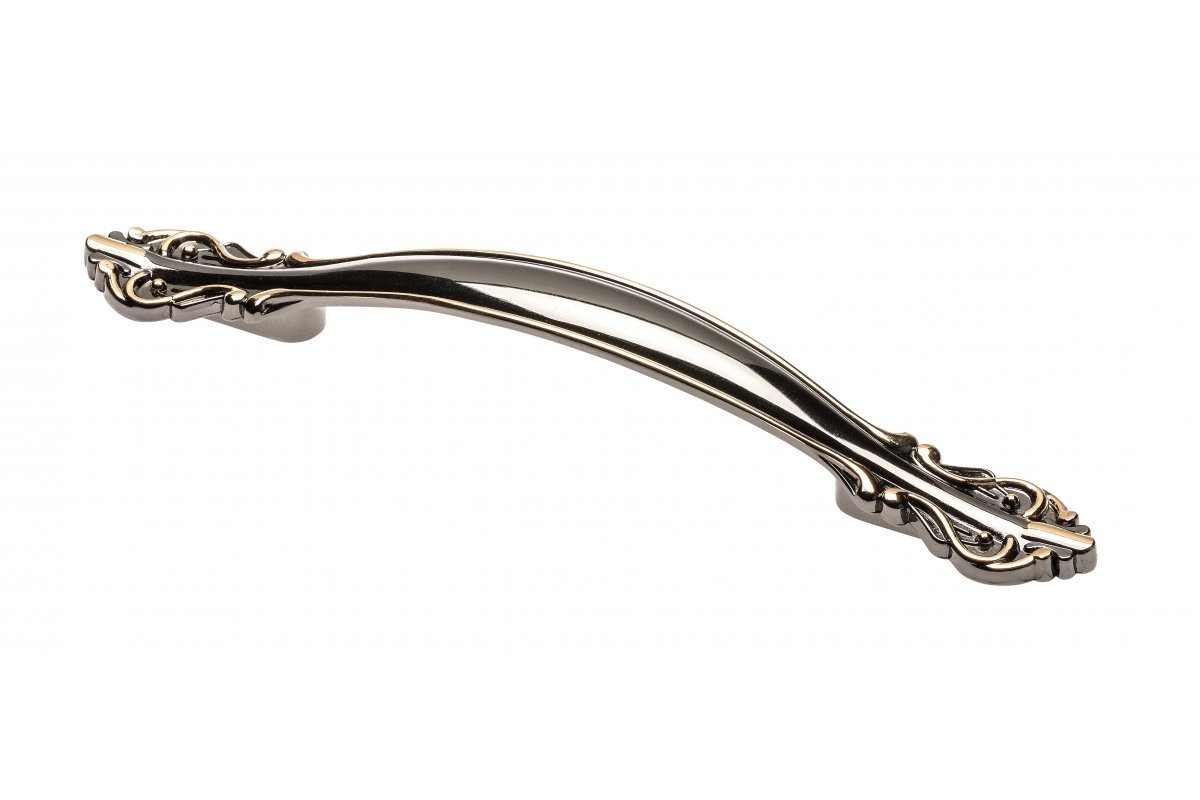 Furniture Hardware - UZ-WERON-96-12 Handle WERONA, 96 mm, black chrome