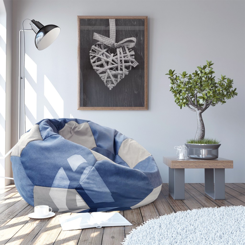 Кресла-мешки - Кресло puf Bean-Bag Ball Indigo-серый