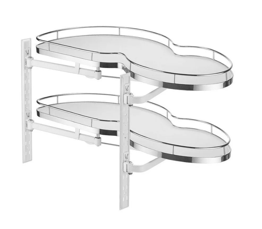 Furniture Hardware - MVM-900L-CROMO MovixPro corner mechanism for kitchen cabinet, 900 mm, with soft-close, left, chrome