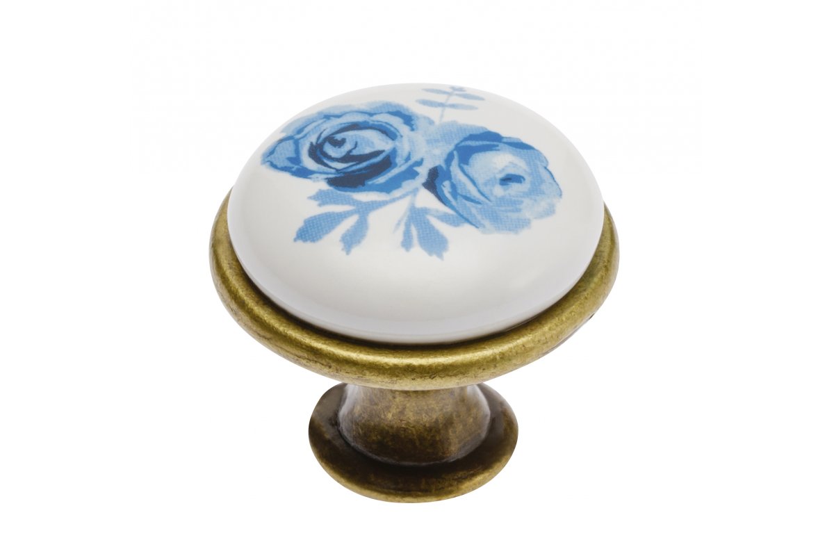Manere Retro - GP-0728-J4-A-04 Ручка-кнопка J 4, blue rose