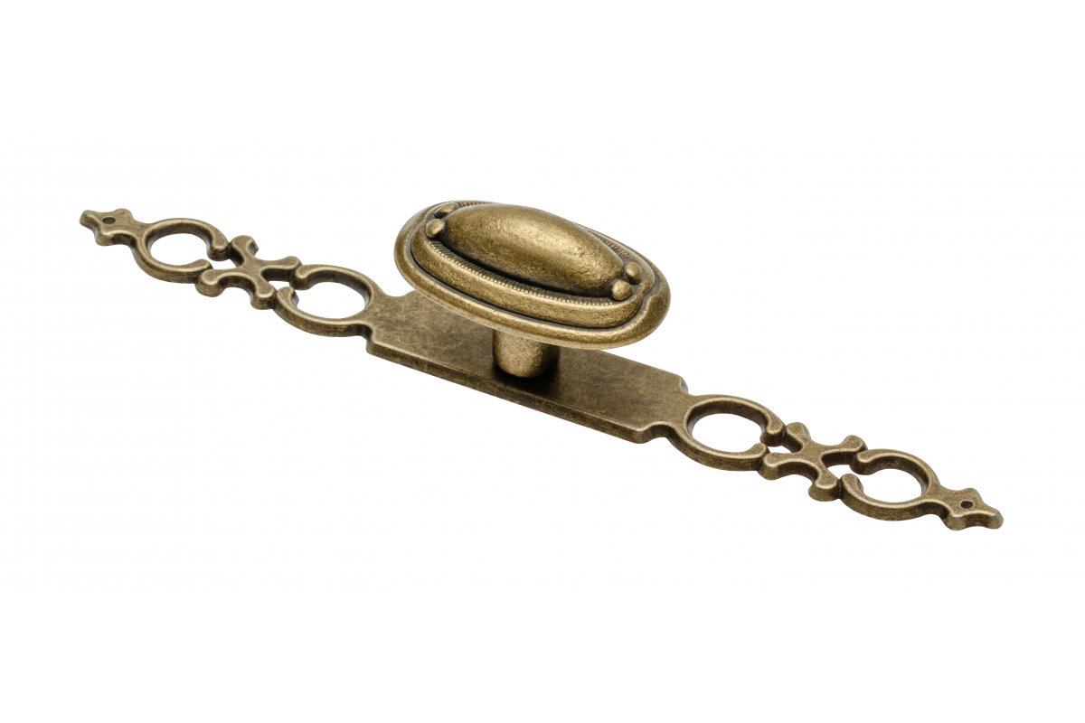 Furniture Hardware - UZ-WP1146-04 Handle UZ-WP146, antique brass