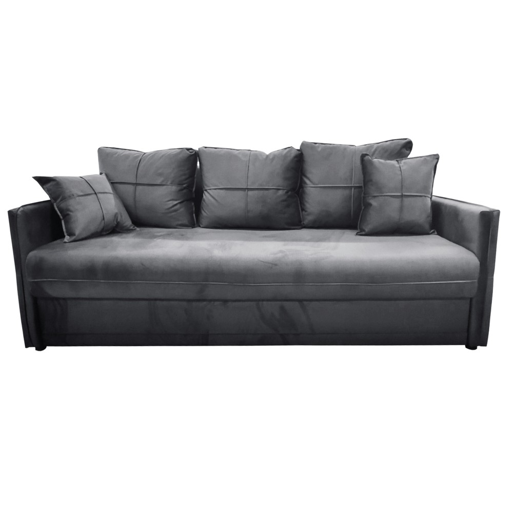 Product Catalog - Versali Dark Grey Extendable Sofa