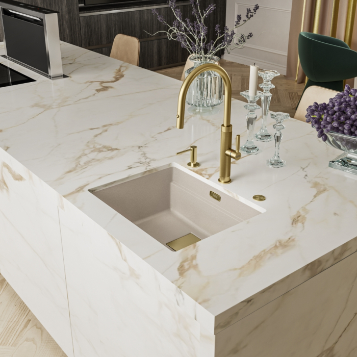 Buton rotund push, inox [4]