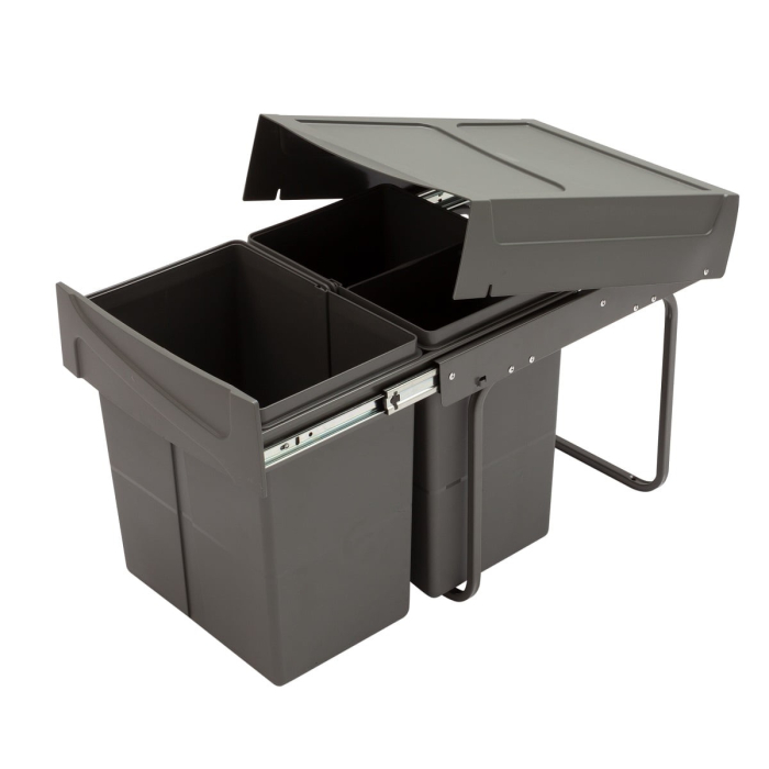 Coș de gunoi M40, 20+20 L cu separator, pentru front de 400 mm [4]