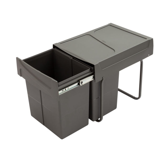 Coș de gunoi M40, 20+20 L cu separator, pentru front de 400 mm [2]
