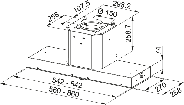 Hotă FMY 908 BI BK/2 [7]