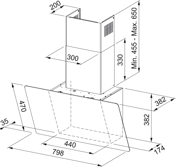 Hotă FVAS A80 BK/2 [3]