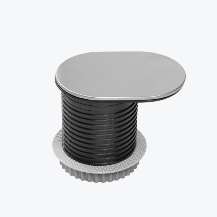 Priză încorporată 1loc cu împământare 60mm 1xUSB-C 2,4A argintie GTV SLIDE AE-BPW1S1UCH-51N [2]