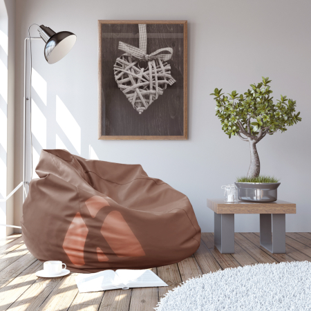 Bean bag chairs - Eco Leather Brown Bean-Bag