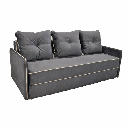 Couches - Latio Dark-Grey Extendable Sofa