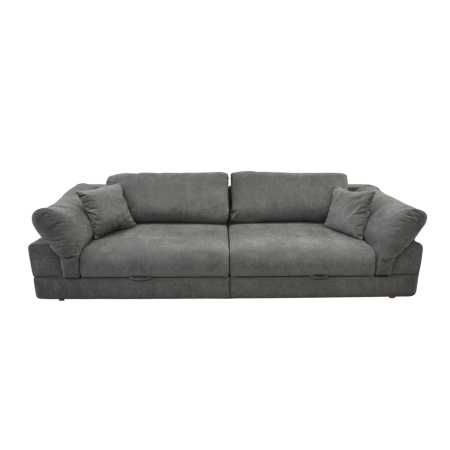 Couches - Neapoli Dark Grey Extendable Sofa