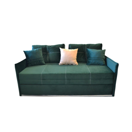 Couches - Orion 180 Dark Green Extendable Sofa