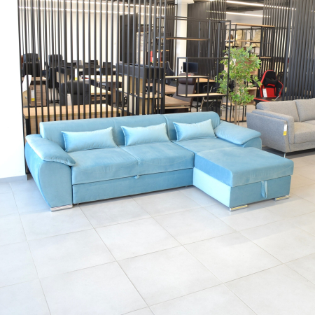 Colțare - Canapea Extensibila Picasso Light-Blue