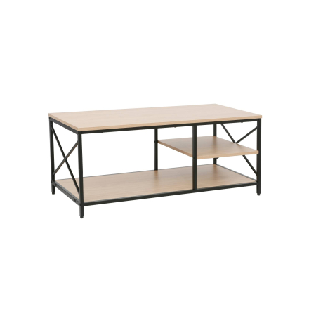 Metal Coffee Tables - Larson Coffee Table 100x30x80H Oak/Black