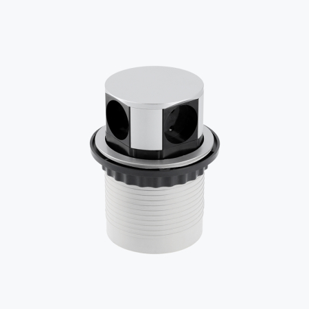 Catalog de produse - Priză încorporată retractabilă 4 locuri cu împământare 100mm argintiu GTV CHARGER AE-BPW4S100-53