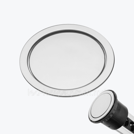 Catalog de produse - Set capac cu inel p/u prelungitor p/u oficiu ELITE 100mm chrom GTV AE-CAP100-40