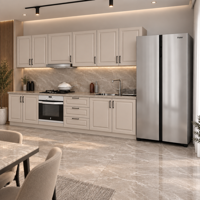Bucatarie Aria 2.8 M, casmir, MDF frezat vopsit [4]