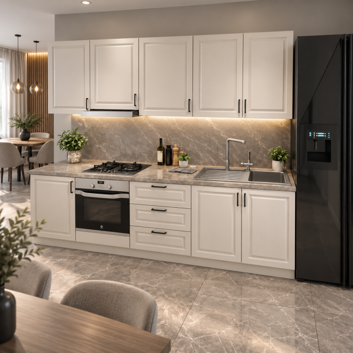 Bucatarie Cora 2.6 M, MDF frezat vopsit [2]