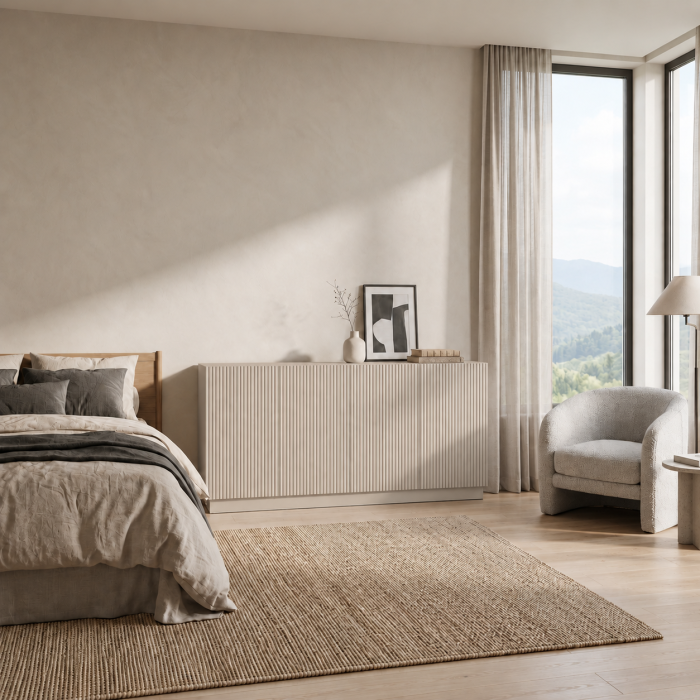 Comoda Bianca, Front MDF Frezat Vopsit, 200x 80x 40 [3]