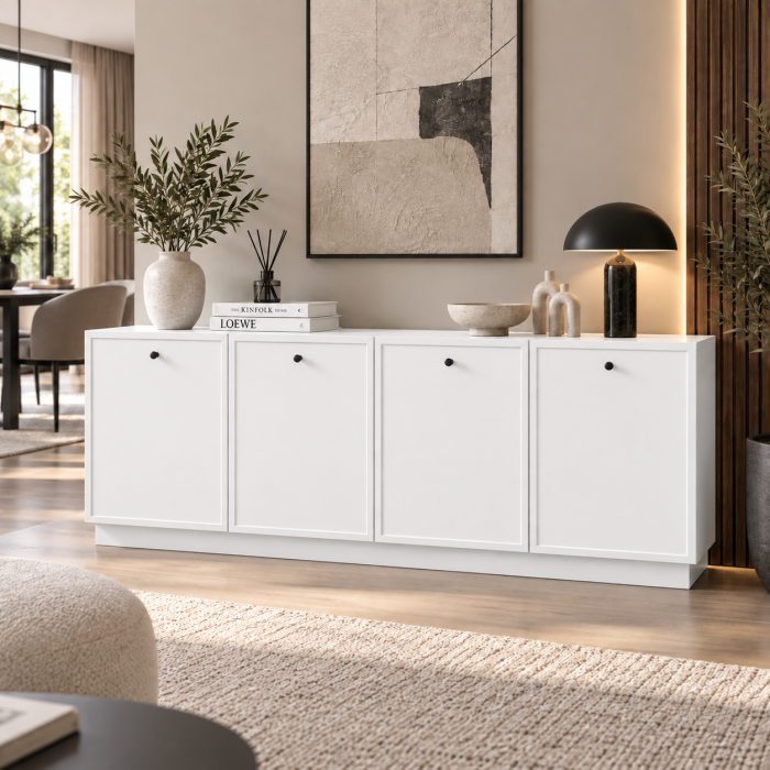 Comoda Irina, fronturi MDF vopsit, 200x45x77 [2]