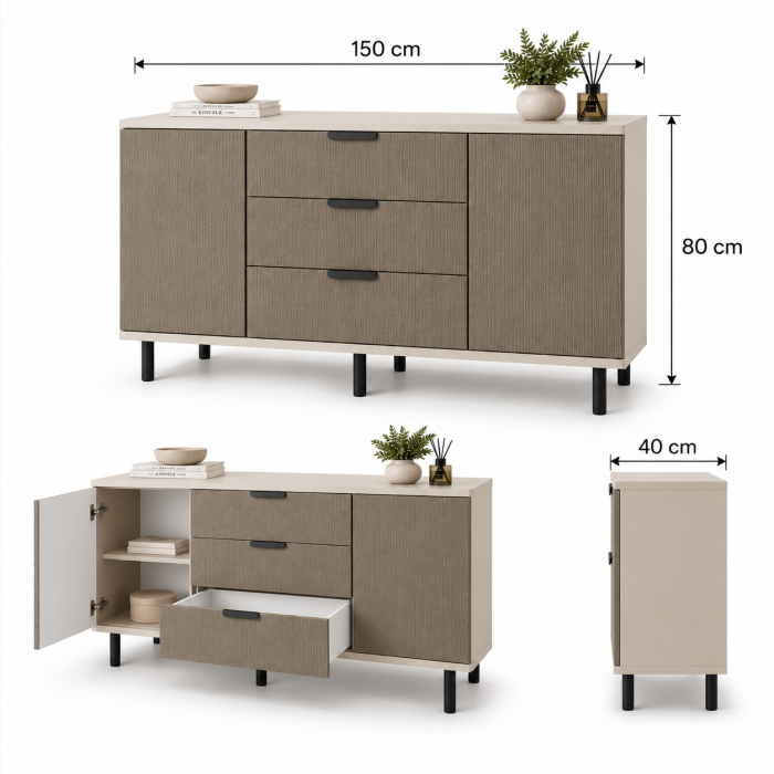 Comoda Linea Brown, Fronturi MDF [8]