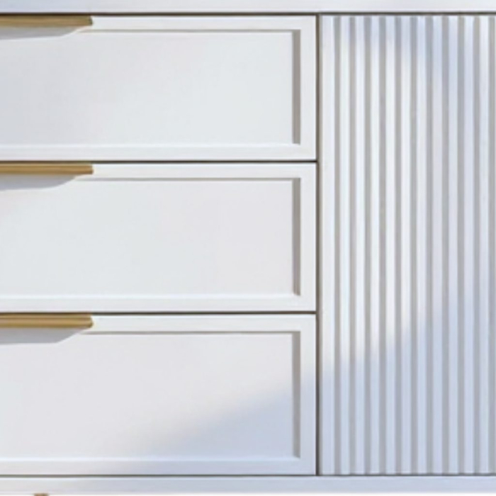 Comoda Soft, alb, 3 sertare, 2 usi, MDF vopsit [8]