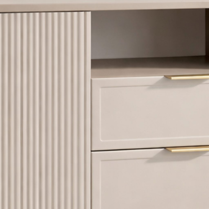 Comoda Soft, casmir, 1 usa, 2 sertare, MDF riflaj vopsit [8]