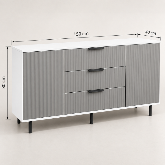 Comoda Tokyo Grey, Fronturi MDF [6]