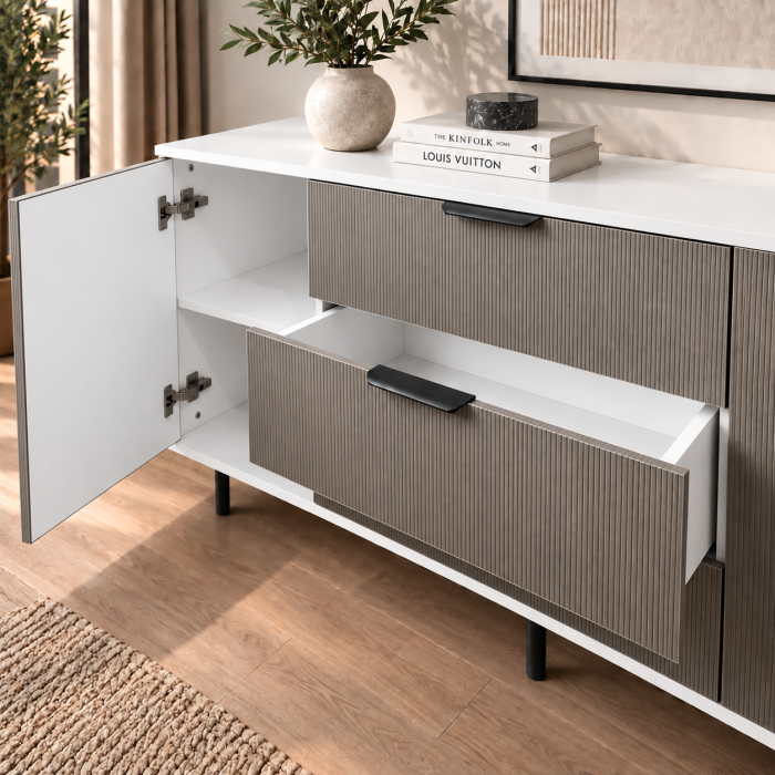 Comoda Tokyo Grey, Fronturi MDF [4]