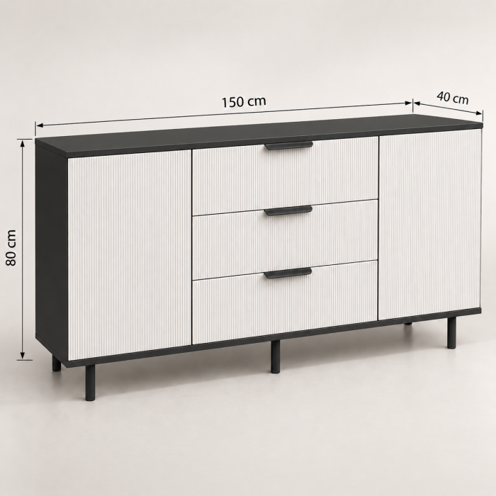 Comoda Tokyo White, Fronturi MDF [6]