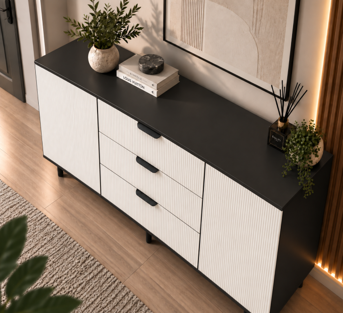 Comoda Tokyo White, Fronturi MDF [4]