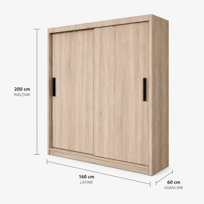 Dressing cu  Usi Culisante, Sonoma, L160 x A60 x H200 [8]