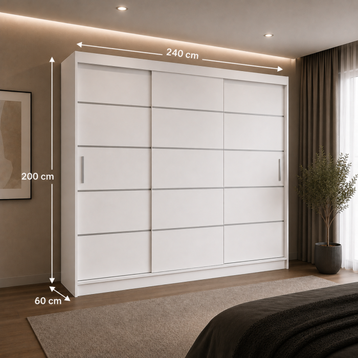 Dressing Eduard cu usi culisante, 240x60x200 cm, PAL 18mm [3]