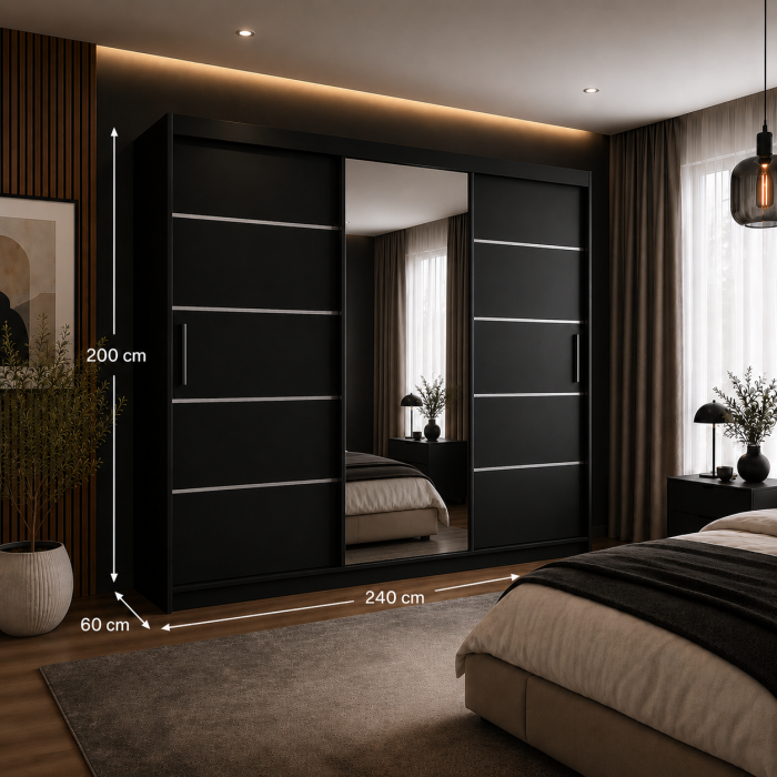 Dressing Eduard cu usi culisante, 240x60x200 cm, PAL 18mm [4]