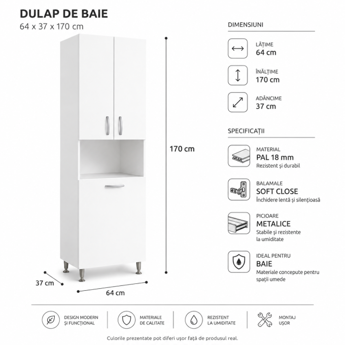 Dulap de Baie cu Cos de rufe [3]