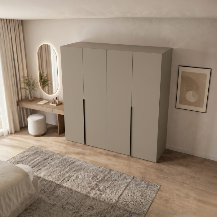 Dulap Dressing 4 usi casmir (bazalt), 160x200x50 [5]