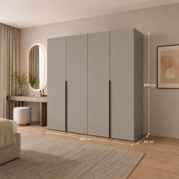 Dulap Dressing 4 usi casmir (bazalt), 160x200x50 [7]