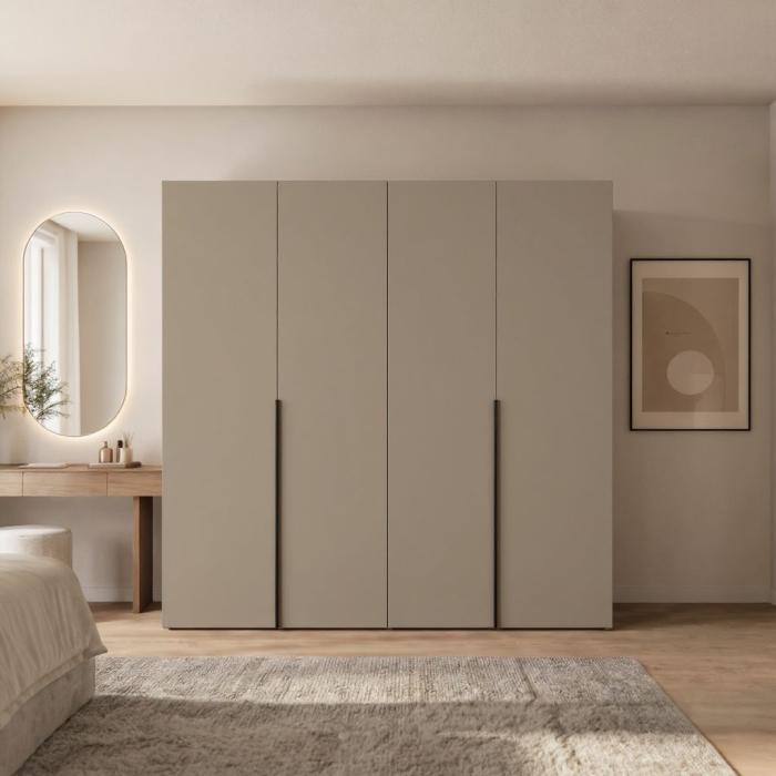 Dulap Dressing 4 usi casmir (bazalt), 160x200x50 [4]